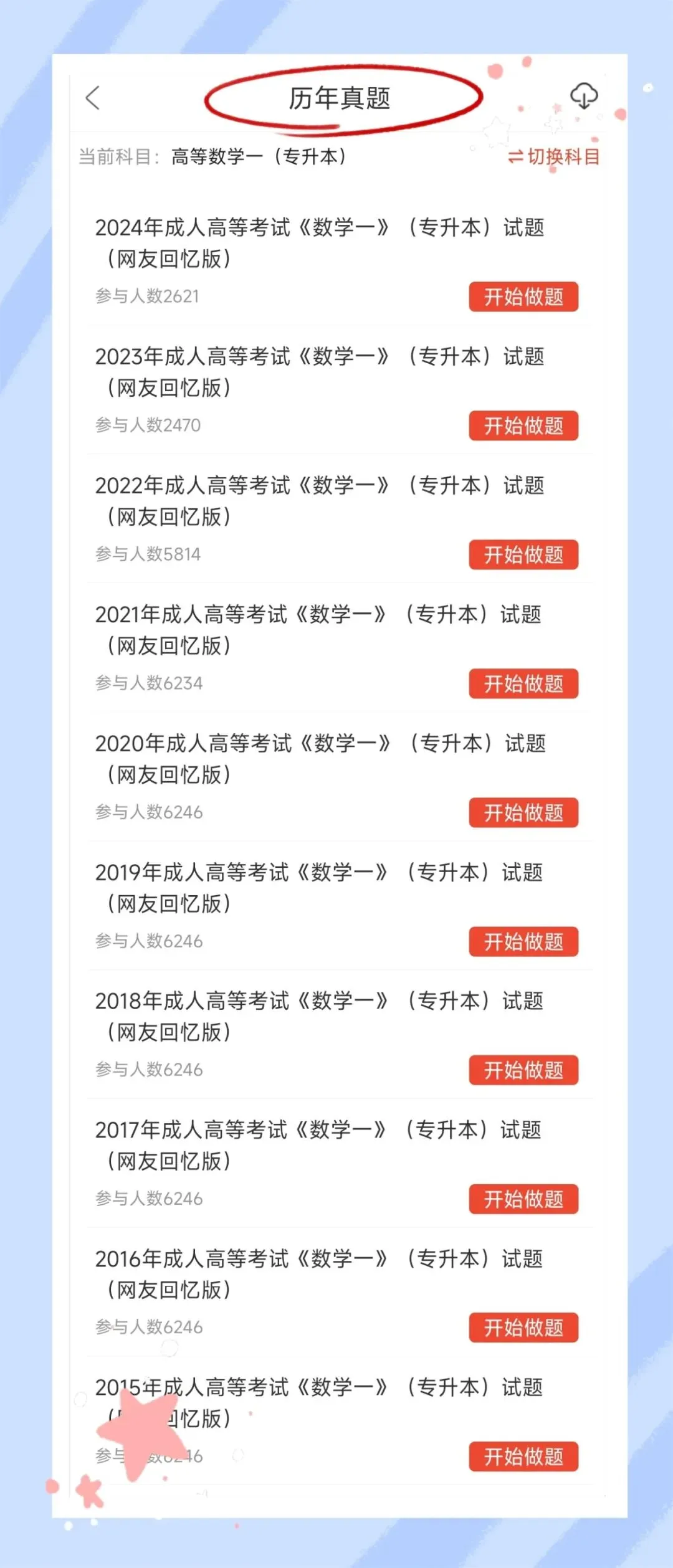 考前必刷!2026年全国成人高等考试《高等数学一》(专升本)题库!【章节练习+历年真题+试卷+预测试卷+冲刺试卷+考前点题】-第4张图片-四季读书网