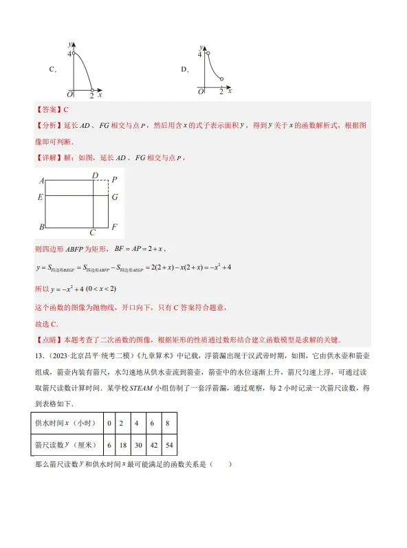 中考数学专题22--函数识别与图象信息-第11张图片-四季读书网