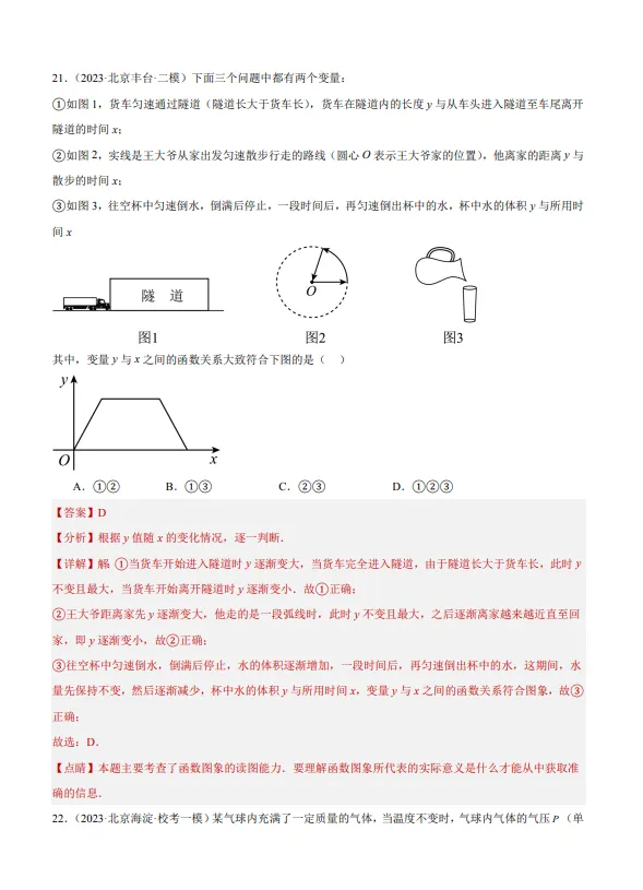 中考数学专题22--函数识别与图象信息-第19张图片-四季读书网