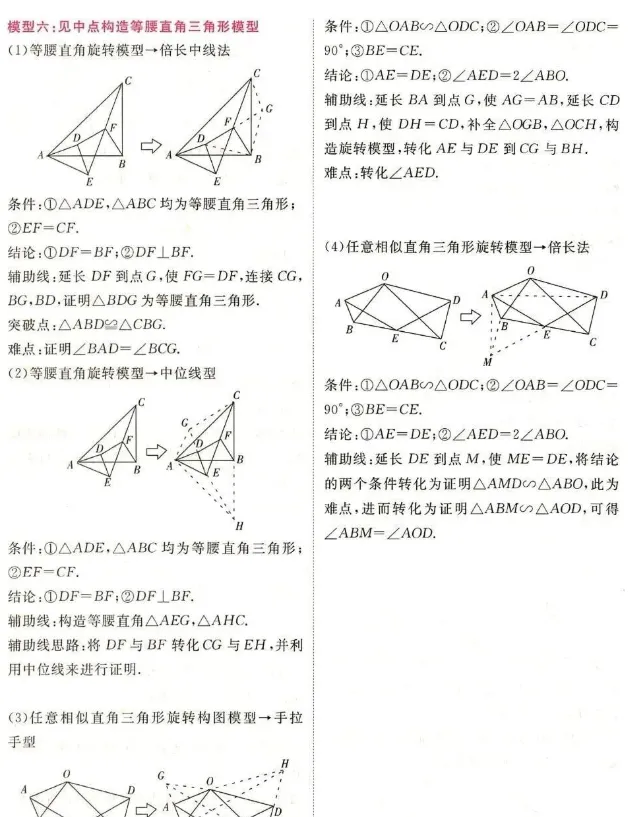 【初中数学资料】初中数学中考几何常考个模型-第4张图片-四季读书网