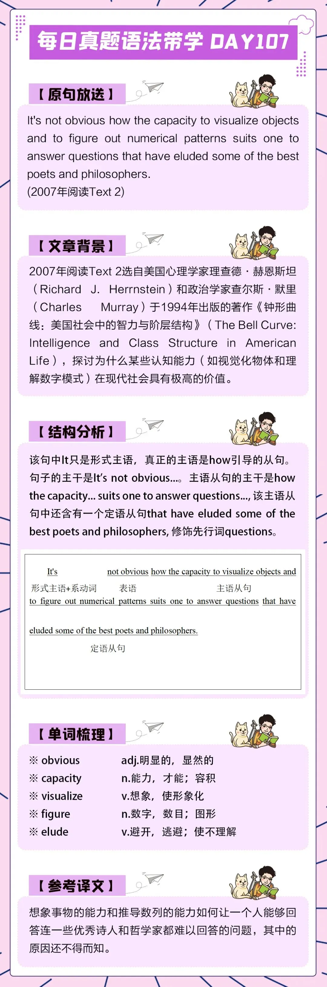 晓艳考研真题语法带学DAY107!山不过来,我就过去.-第4张图片-四季读书网