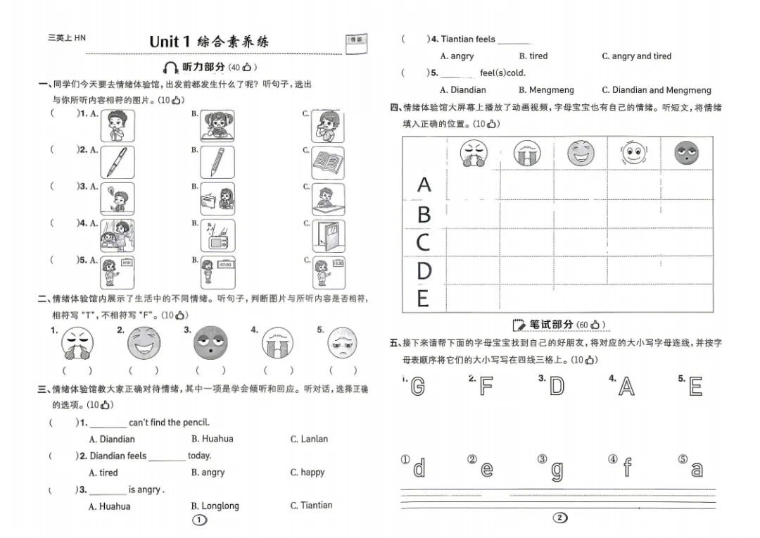 26新教材三年级上册英语试卷:1-8单元卷+期中试卷+期末试卷(沪教版、沪教牛津版)-第1张图片-四季读书网
