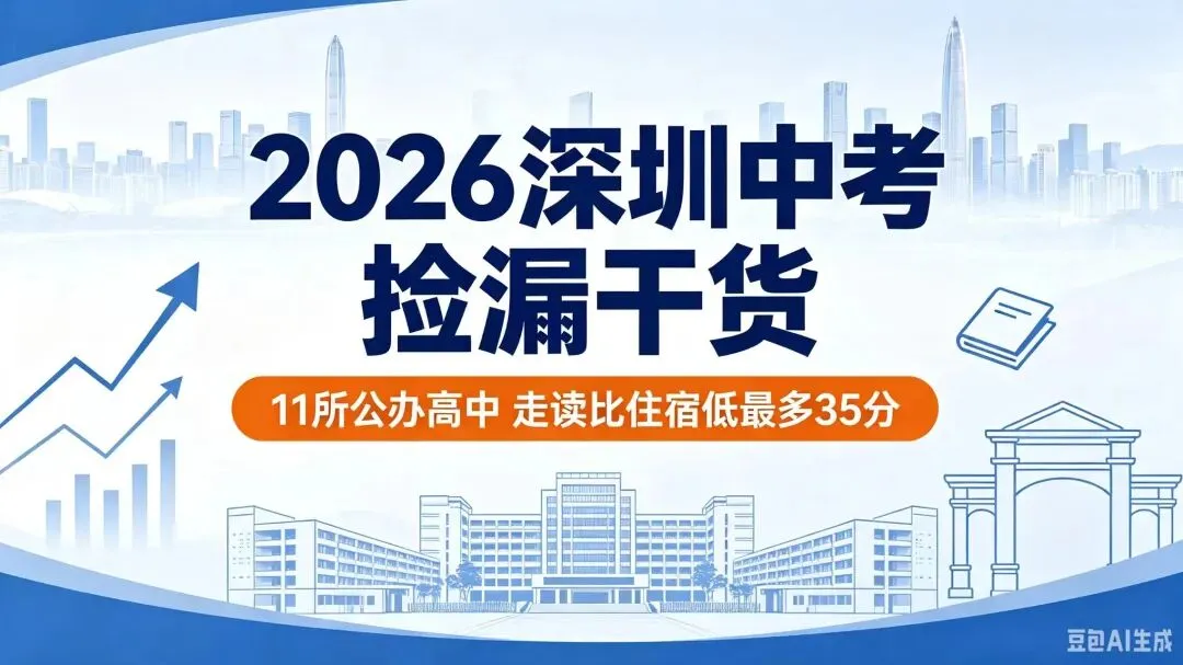 2026深圳中考捡漏干货:11所公办高中,走读比住宿低最多35分!低分也能稳进名校-第1张图片-四季读书网