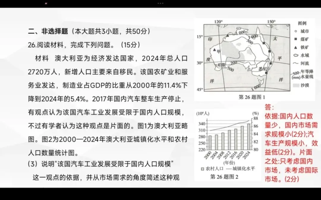 【第75期】2026年高考地理试卷评析系列微课(浙江卷)——邯郸市高中地理王贺渠名师工作室联合打造-第12张图片-四季读书网 【第75期】2026年高考地理试卷评析系列微课(浙江卷)——邯郸市高中地理王贺渠名师工作室联合打造-第12张图片-四季读书网