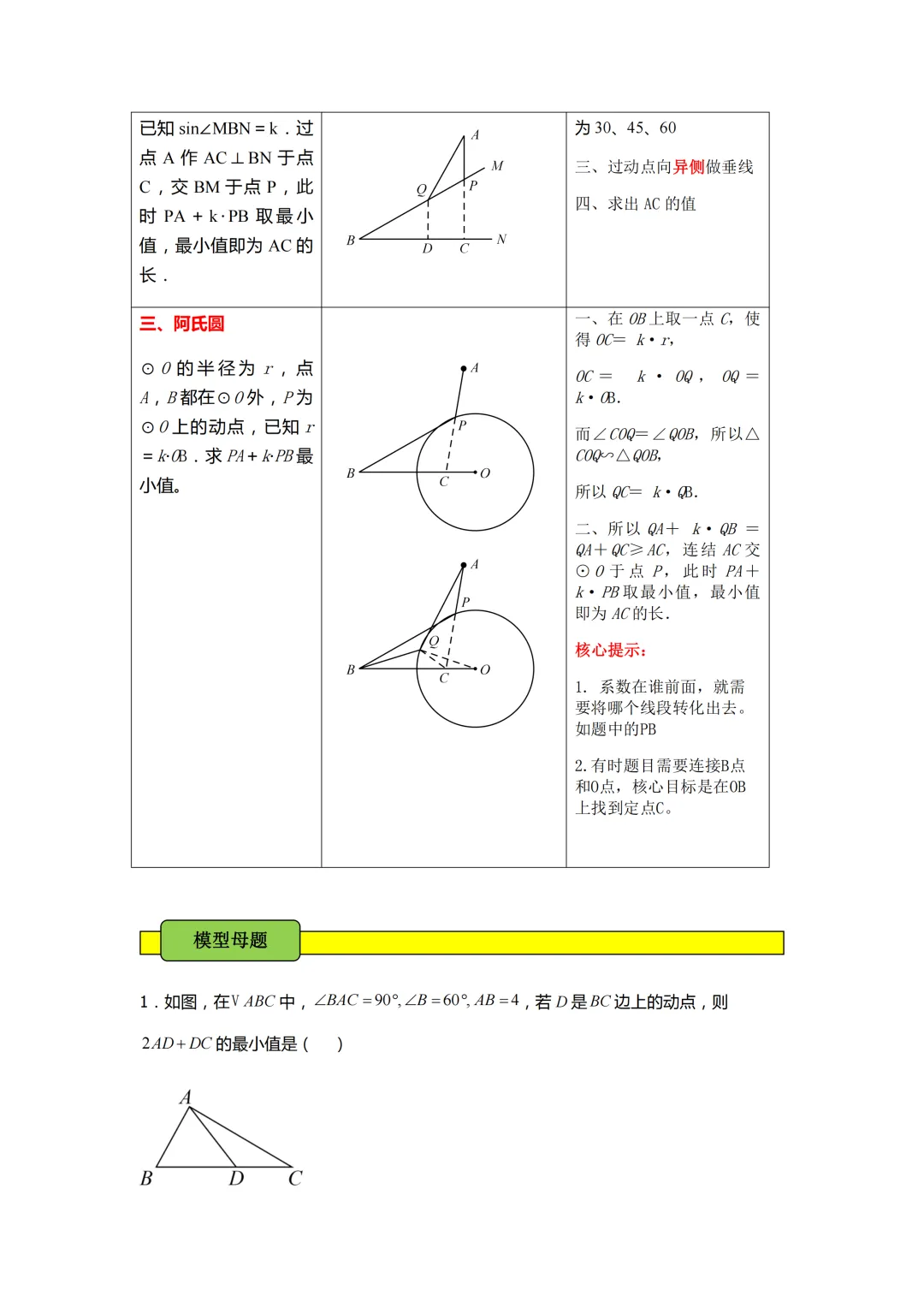 中考数学必会几何模型合集-第5张图片-四季读书网