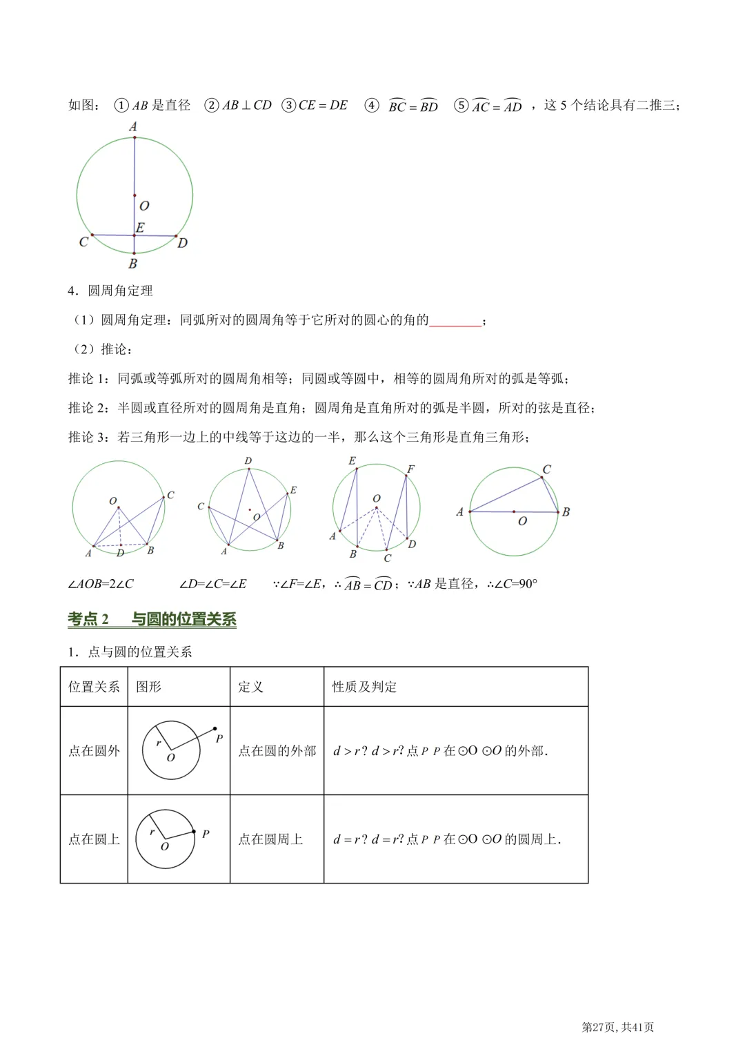 中考数学必背核心知识点(26个专题,84个核心考点)【挖空版+背诵版】-第29张图片-四季读书网