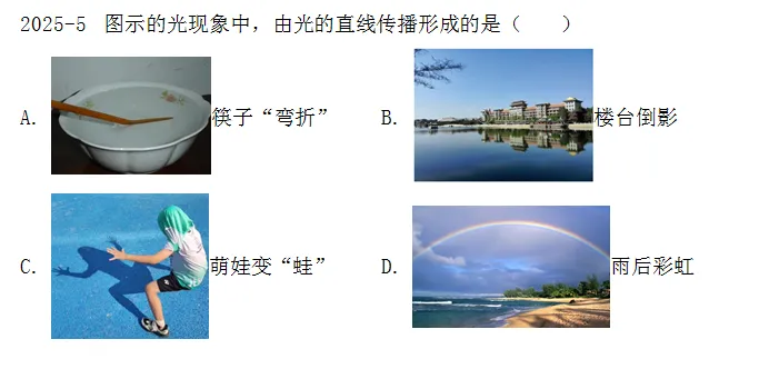 河北省中考物理:光现象(2022-2026年)(含答案)-第2张图片-四季读书网