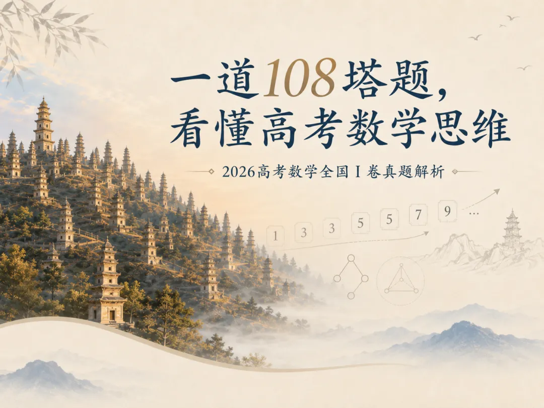2026高考数学全国Ⅰ卷真题精讲:一道“108塔”问题,背后的数学建模思维-第7张图片-四季读书网 2026高考数学全国Ⅰ卷真题精讲:一道“108塔”问题,背后的数学建模思维-第7张图片-四季读书网