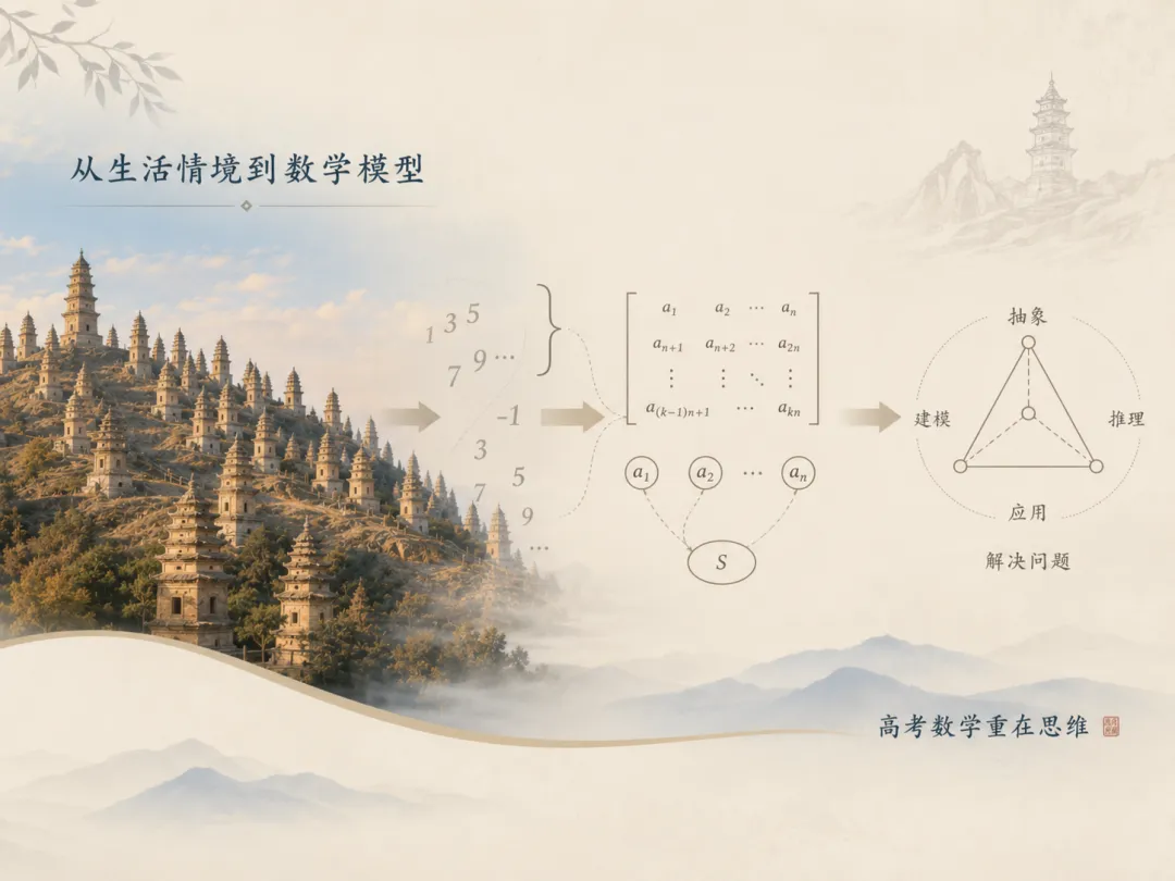2026高考数学全国Ⅰ卷真题精讲:一道“108塔”问题,背后的数学建模思维-第24张图片-四季读书网 2026高考数学全国Ⅰ卷真题精讲:一道“108塔”问题,背后的数学建模思维-第24张图片-四季读书网