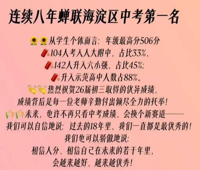 炸裂!104人升入人大附!中考霸榜&高考创新高!-第5张图片-四季读书网