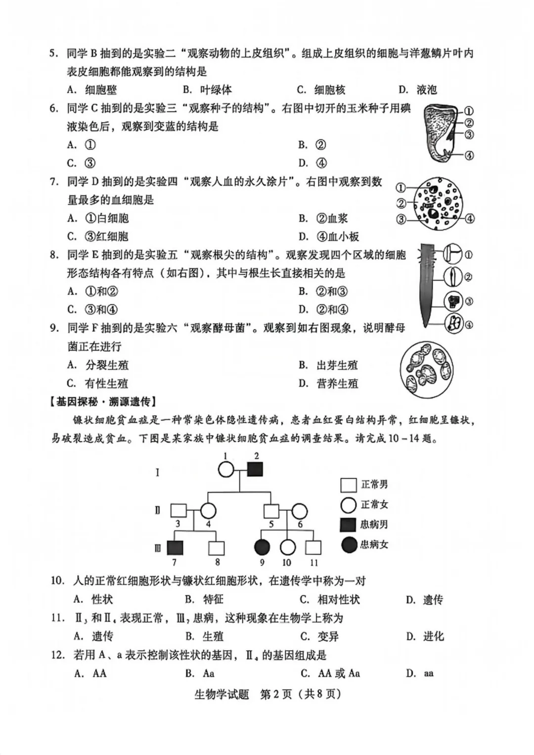 【2026中考试题】2026年运城市中考生物试题及答案-第2张图片-四季读书网 【2026中考试题】2026年运城市中考生物试题及答案-第2张图片-四季读书网