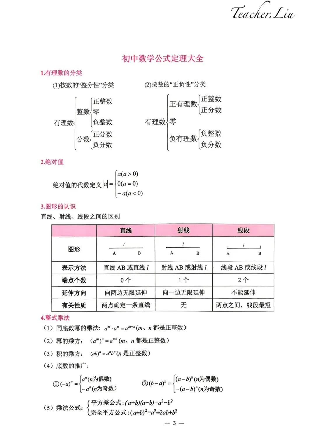 中考数学基础知识宝典-第2张图片-四季读书网