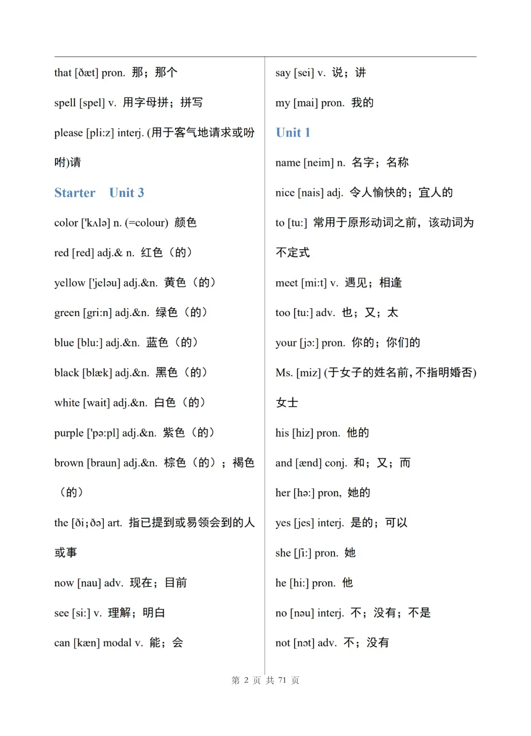 中考英语单词表(完整版)-第3张图片-四季读书网