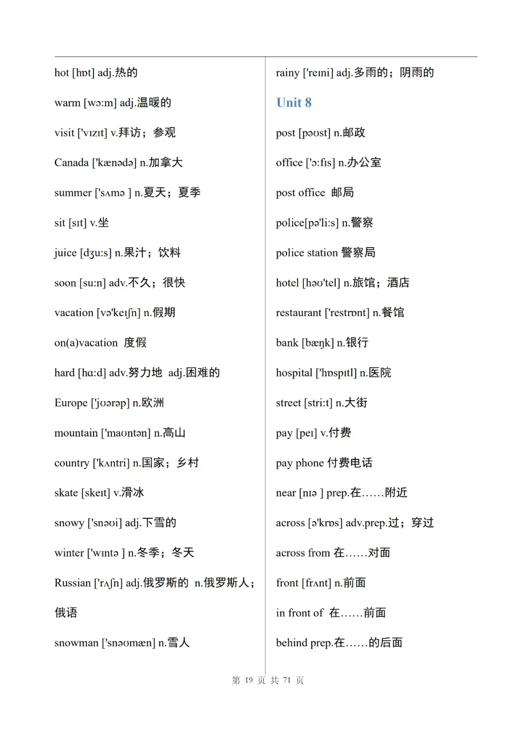 中考英语单词表(完整版)-第20张图片-四季读书网