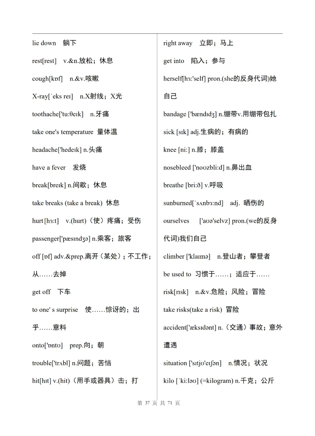 中考英语单词表(完整版)-第38张图片-四季读书网