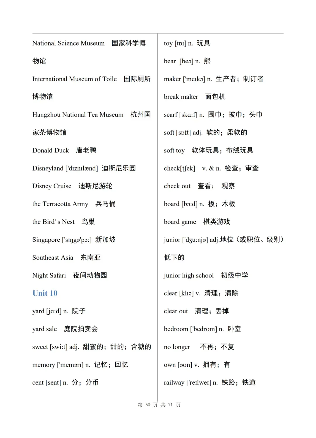 中考英语单词表(完整版)-第51张图片-四季读书网