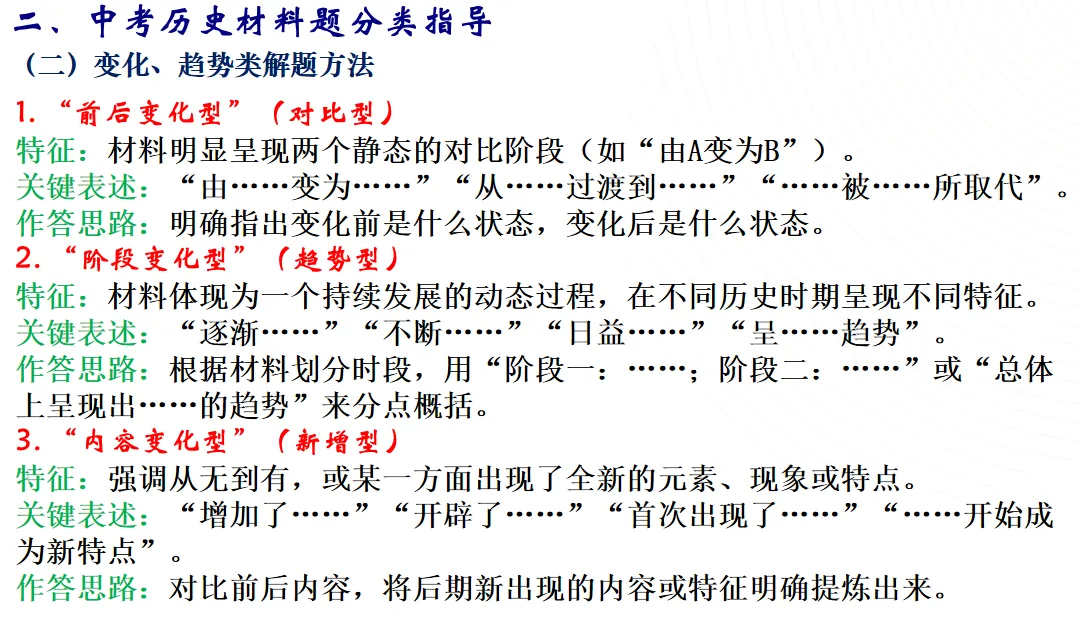 中考历史材料题答题技巧与方法-第10张图片-四季读书网