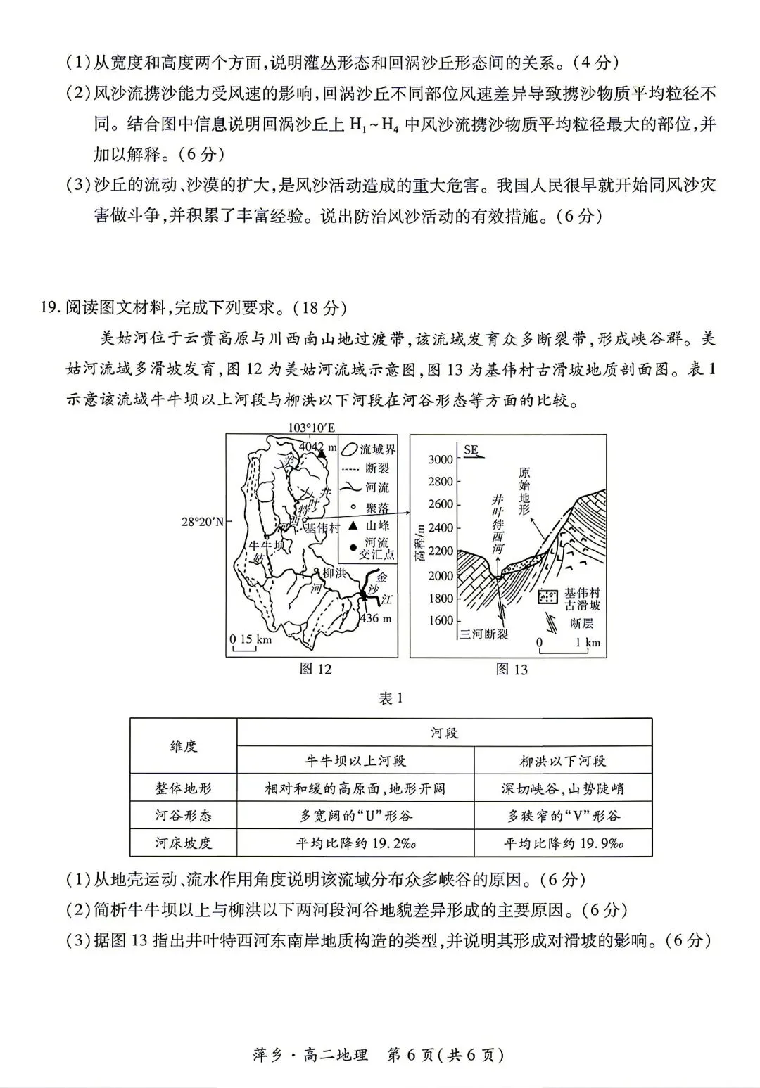 萍乡市高二第一学期期中考试试卷-第6张图片-四季读书网