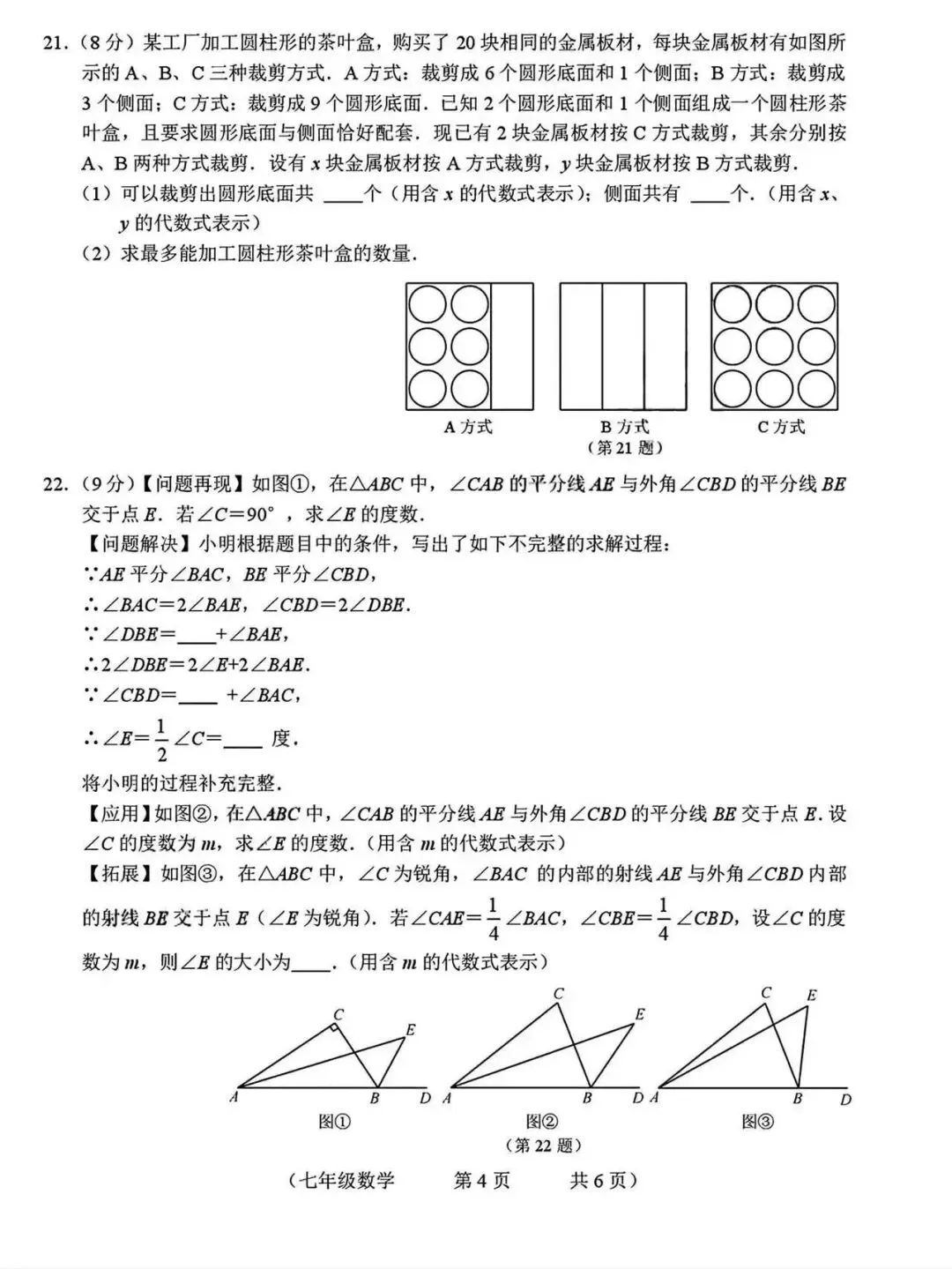 语数英卷:2025.7朝阳七下期末试卷(含答案)-第10张图片-四季读书网