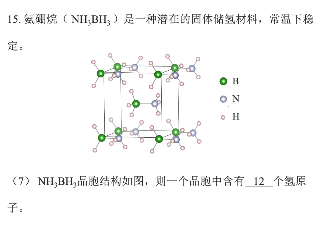 晶胞真题梳理(湖南卷)| 氨硼烷(NH₃BH₃)晶胞的校正-第1张图片-四季读书网 晶胞真题梳理(湖南卷)| 氨硼烷(NH₃BH₃)晶胞的校正-第1张图片-四季读书网