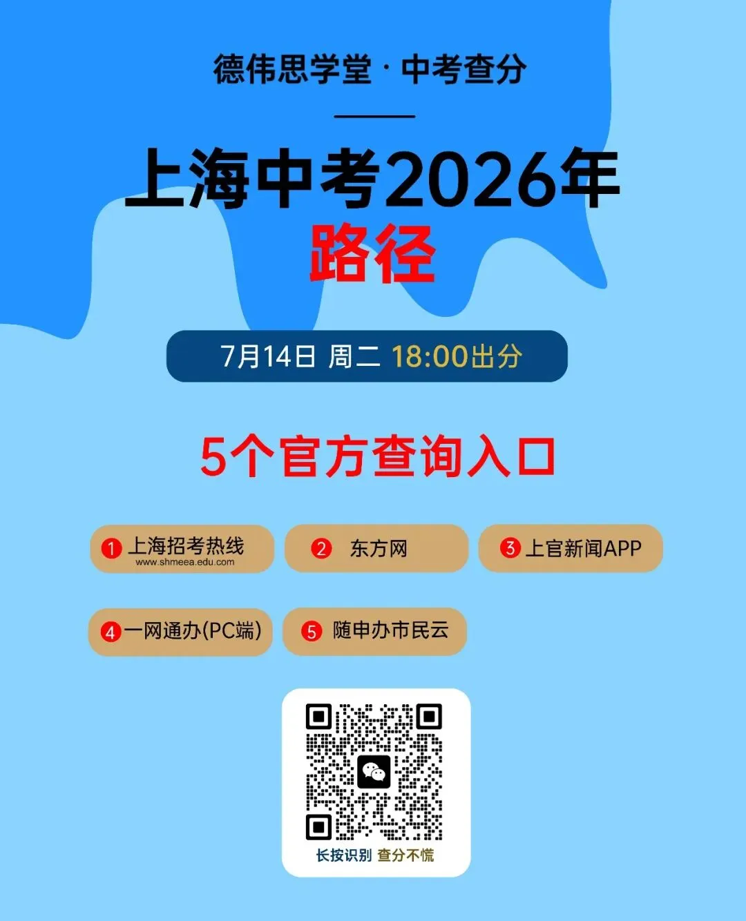2026上海中考查分指南 | 7月14日18:00出分,查分的5大渠道-第1张图片-四季读书网 2026上海中考查分指南 | 7月14日18:00出分,查分的5大渠道-第1张图片-四季读书网