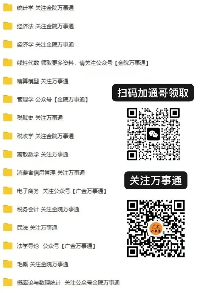 免费领!广金期末复习资料&历年真题.pdf-第11张图片-四季读书网 免费领!广金期末复习资料&历年真题.pdf-第11张图片-四季读书网