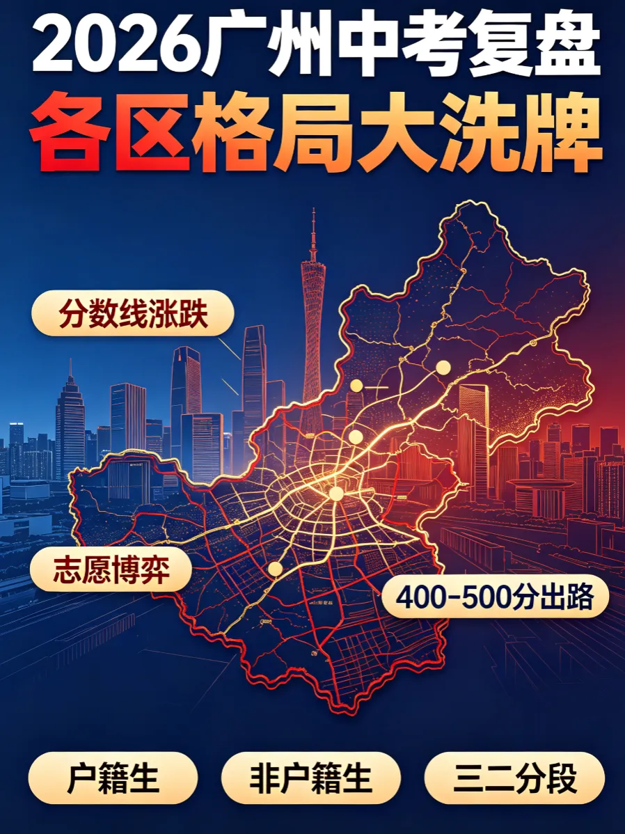 2026 广州中考深度复盘!各区格局大洗牌,400–500 分最难选,普高与中职该如何抉择-第1张图片-四季读书网