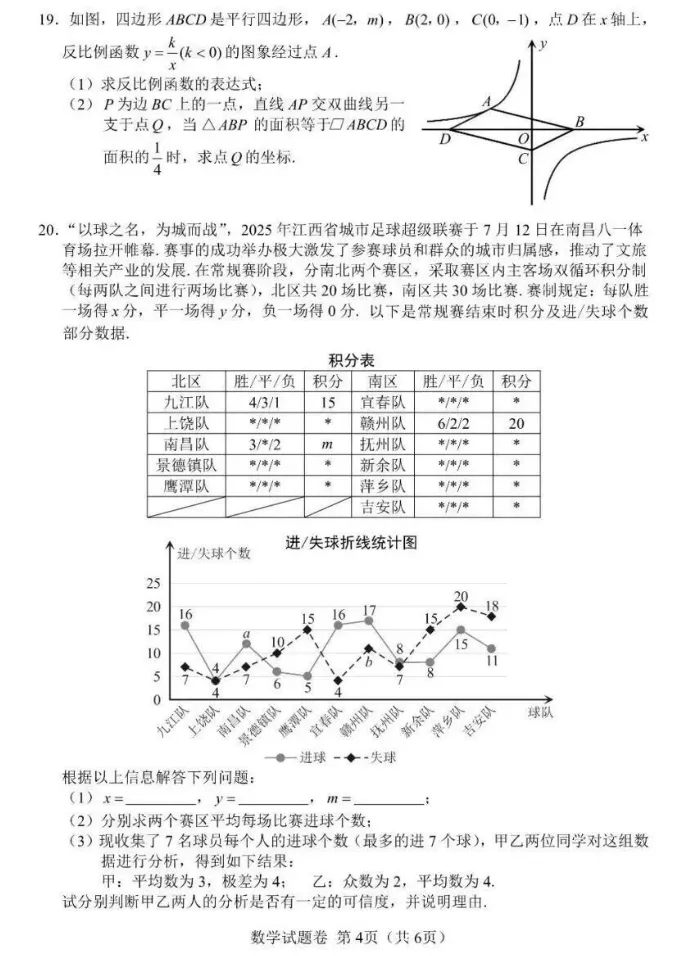 【中考真题】2026年江西省中考全科真题(含答案)-第13张图片-四季读书网 【中考真题】2026年江西省中考全科真题(含答案)-第13张图片-四季读书网