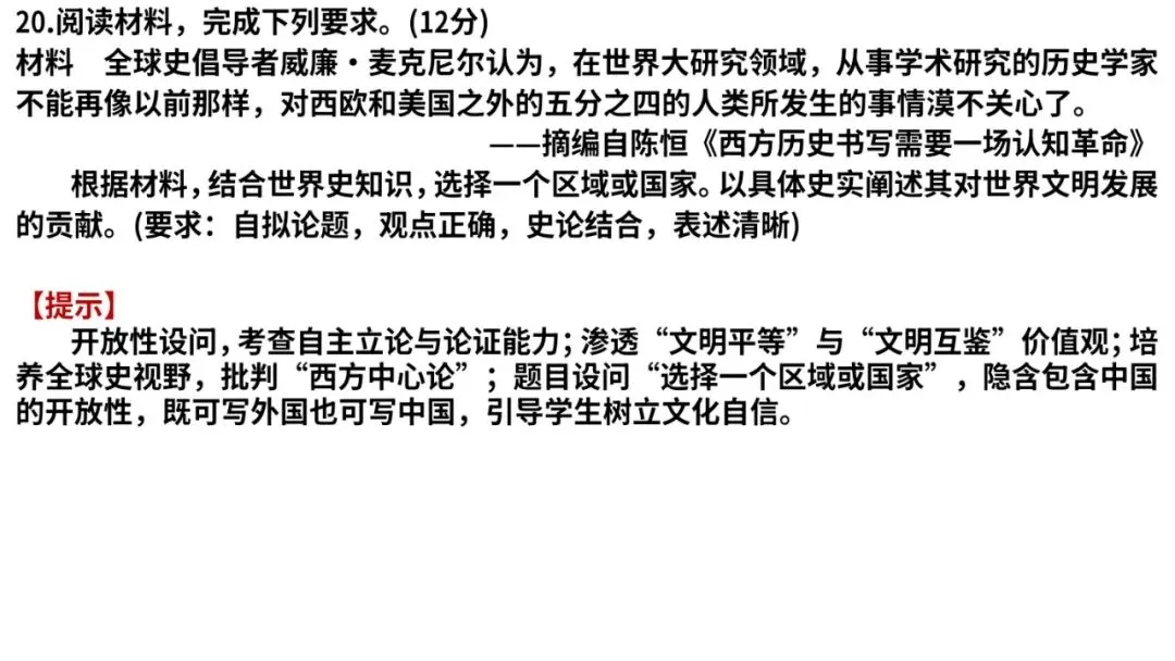 2026年高考历史真题解析(云南卷)-第28张图片-四季读书网