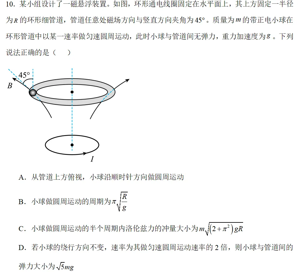 讲真题--2026高考物理湖南第10题-第1张图片-四季读书网