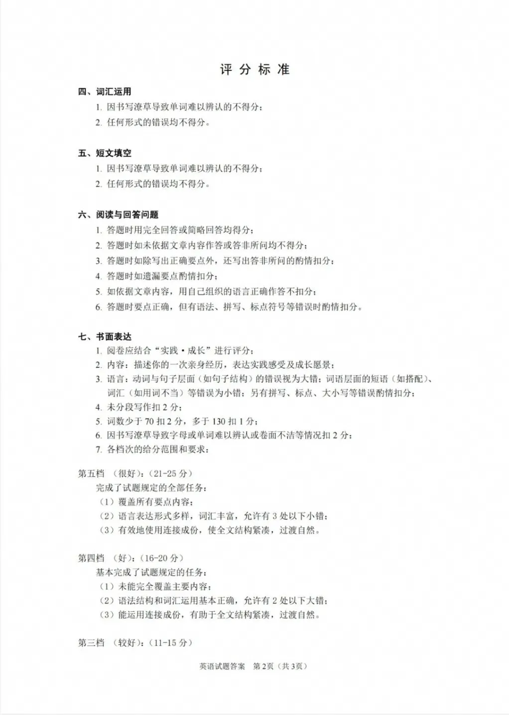 2025年江苏省南通市中考英语真题(含答案及评分标准)-第14张图片-四季读书网