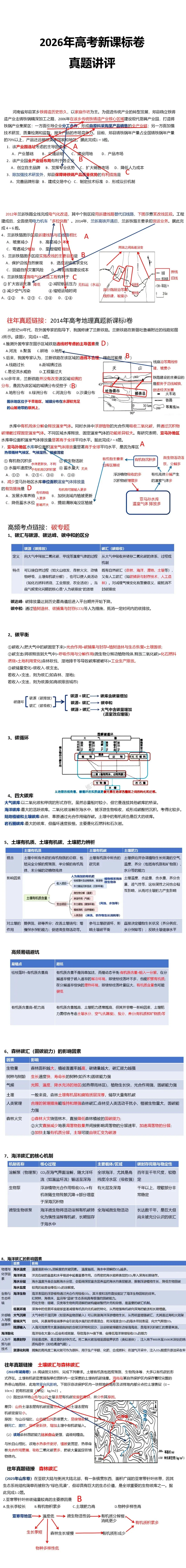 2026高考地理新课标卷真题讲评-第1张图片-四季读书网