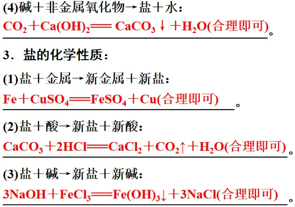 【中考化学】初中化学必考——酸碱盐的性质及转化-第5张图片-四季读书网