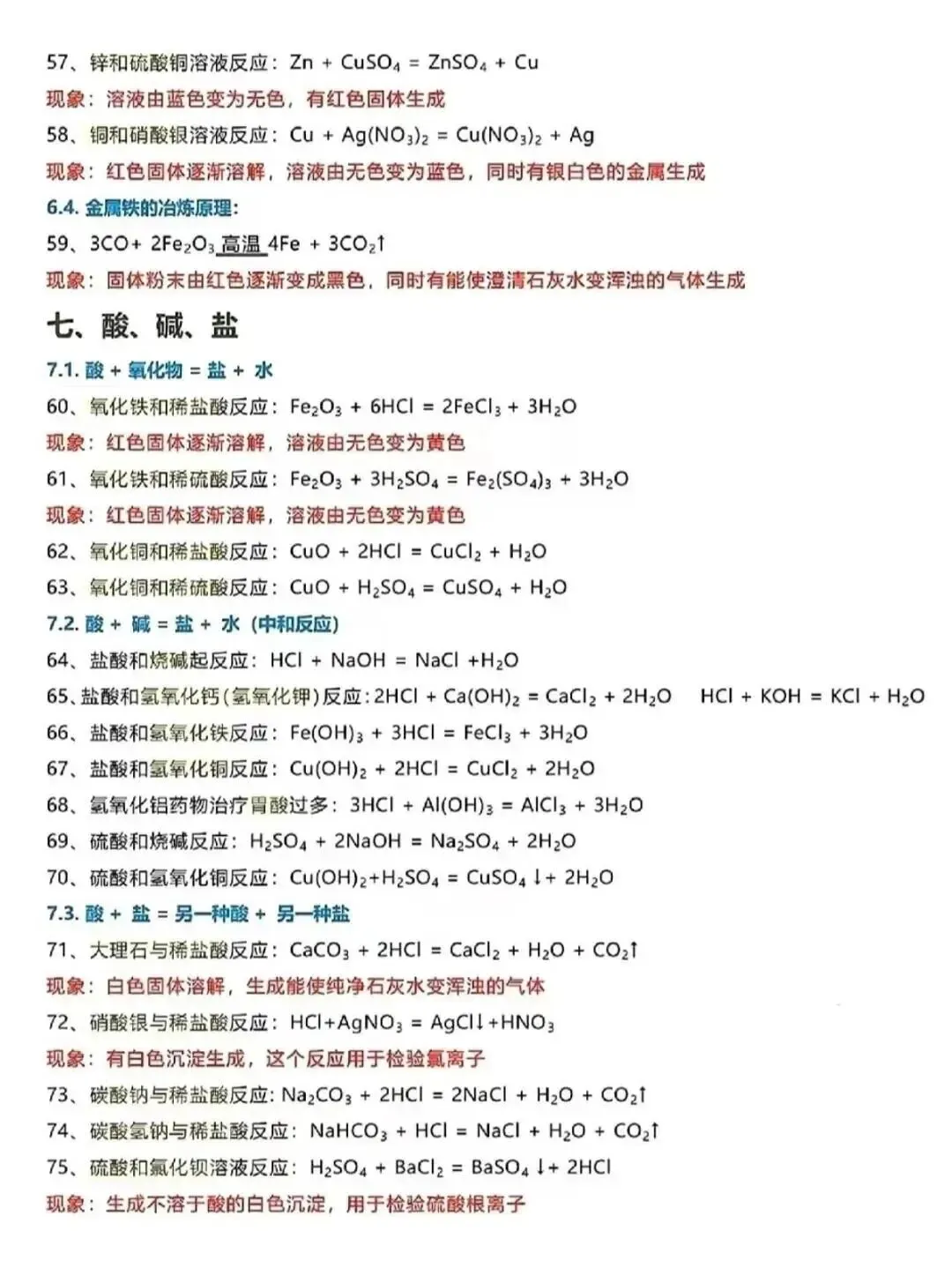 【初中化学资料】备战中考:初中化学必背高频考点速记-第6张图片-四季读书网