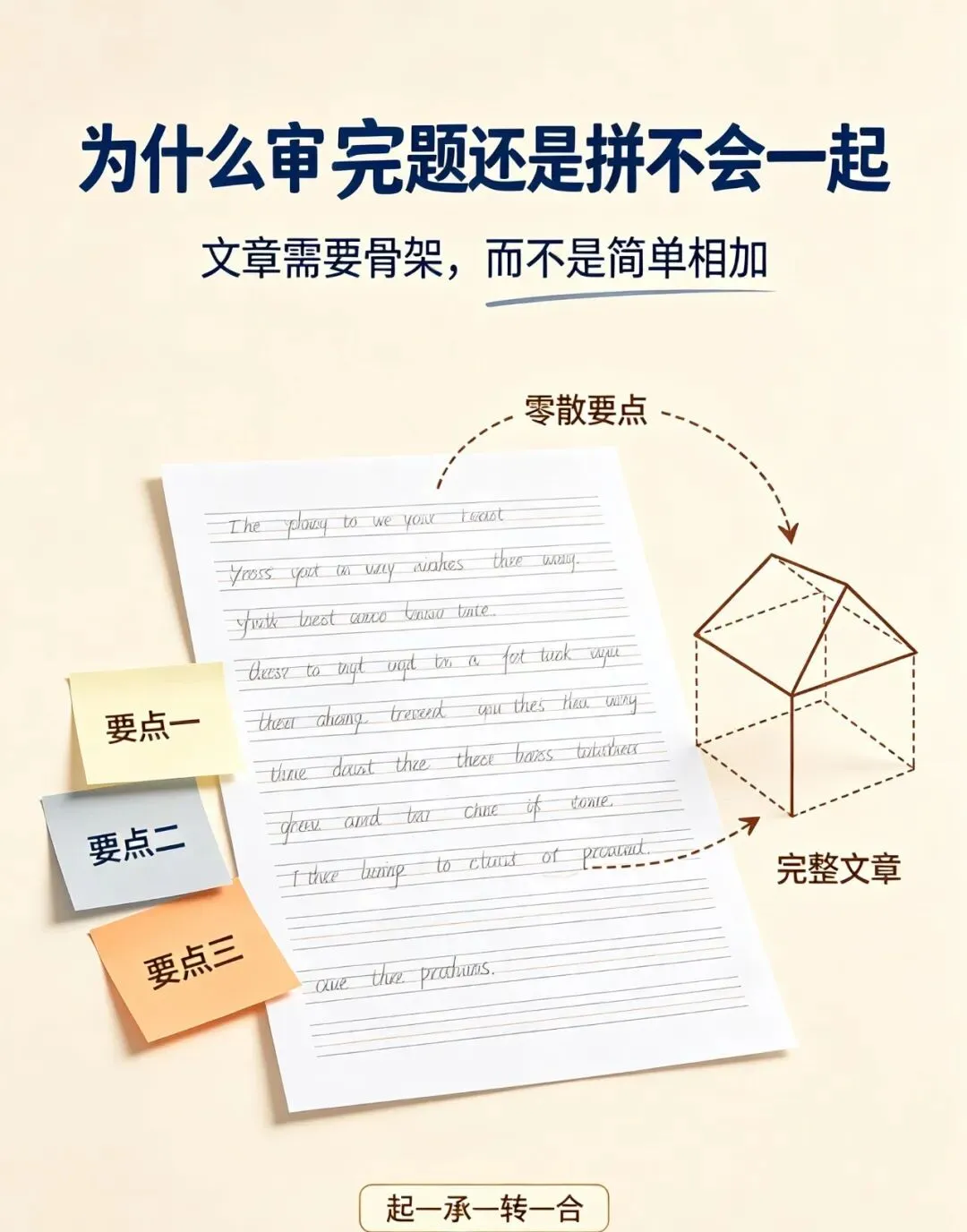 中考英语作文怎么写 ② | 骨架搭好了,文章才不会散-第2张图片-四季读书网