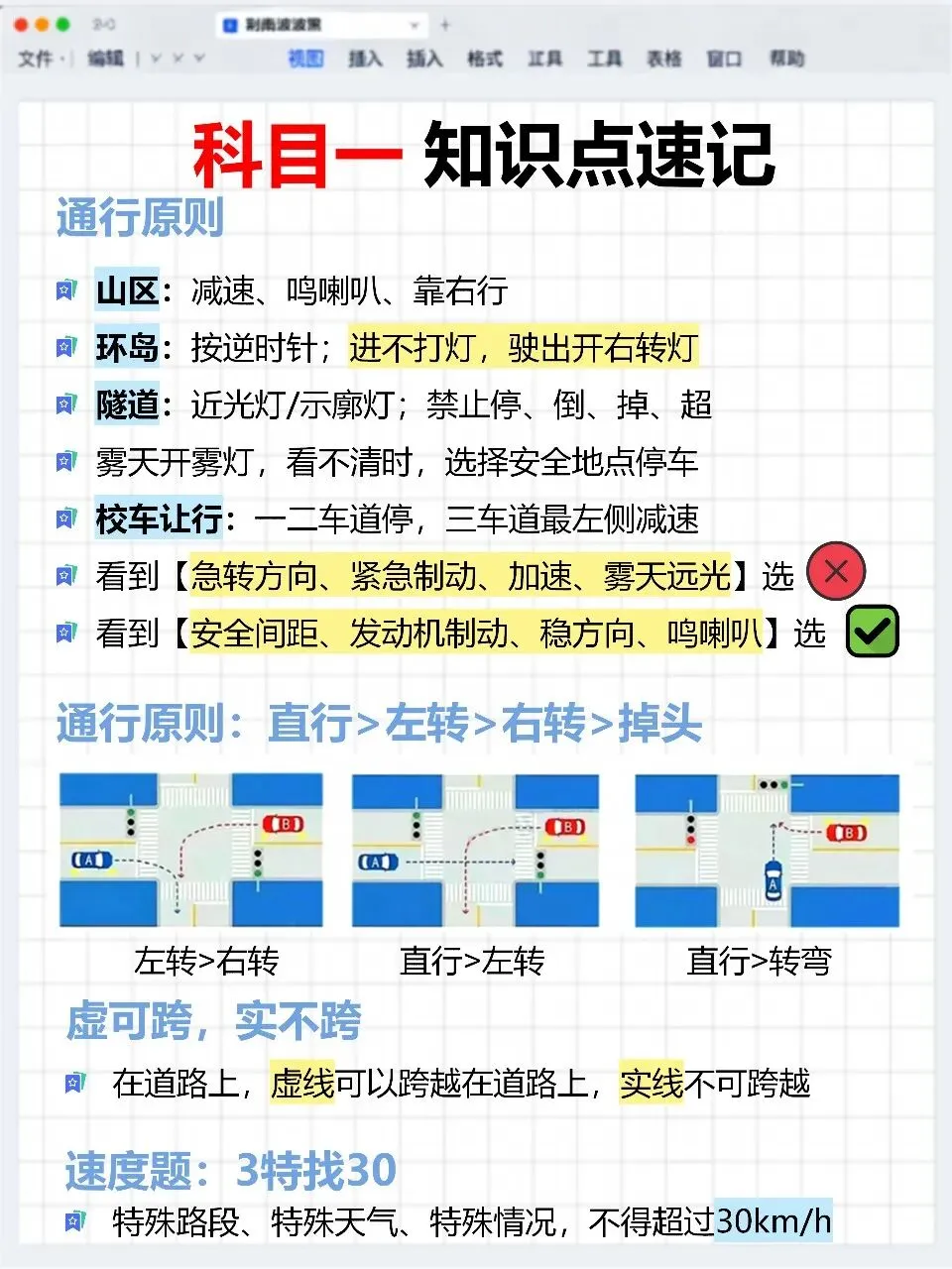 科目一模拟考总差一口气?问题出在漏了这一步(附口诀)-第7张图片-四季读书网