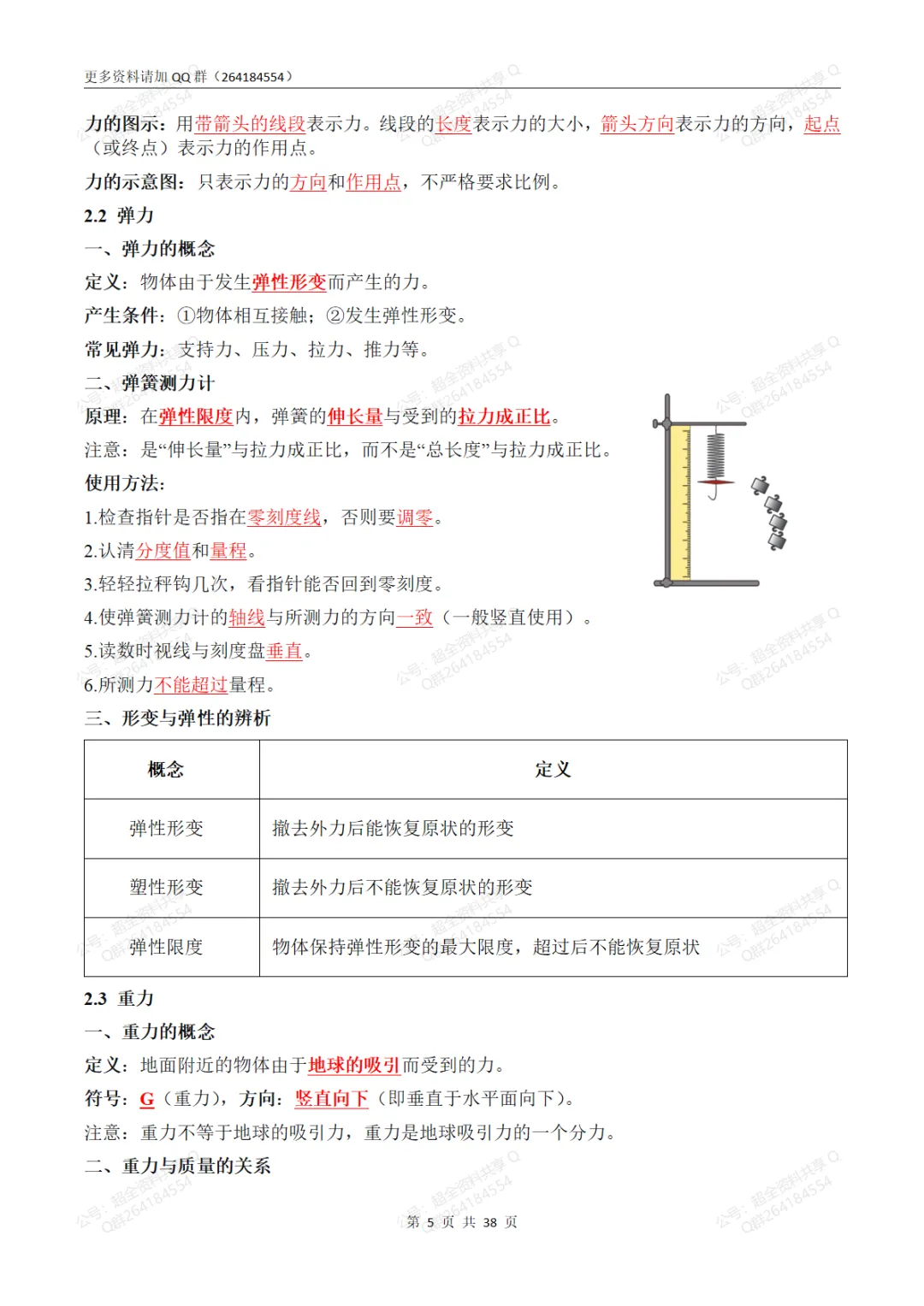 2026初中物理中考必会知识点超详总结(pdf分享)-第6张图片-四季读书网 2026初中物理中考必会知识点超详总结(pdf分享)-第6张图片-四季读书网