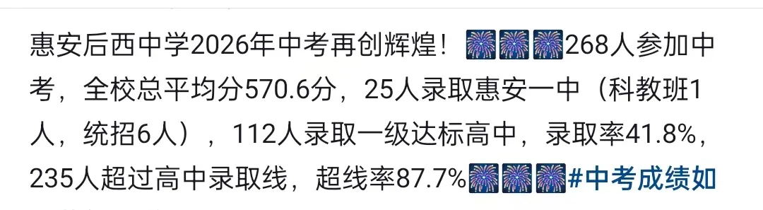 【最终版】大泉州2026年中考成绩盘点、各校喜报汇总!涉及各县(市区)……-第82张图片-四季读书网 【最终版】大泉州2026年中考成绩盘点、各校喜报汇总!涉及各县(市区)……-第82张图片-四季读书网