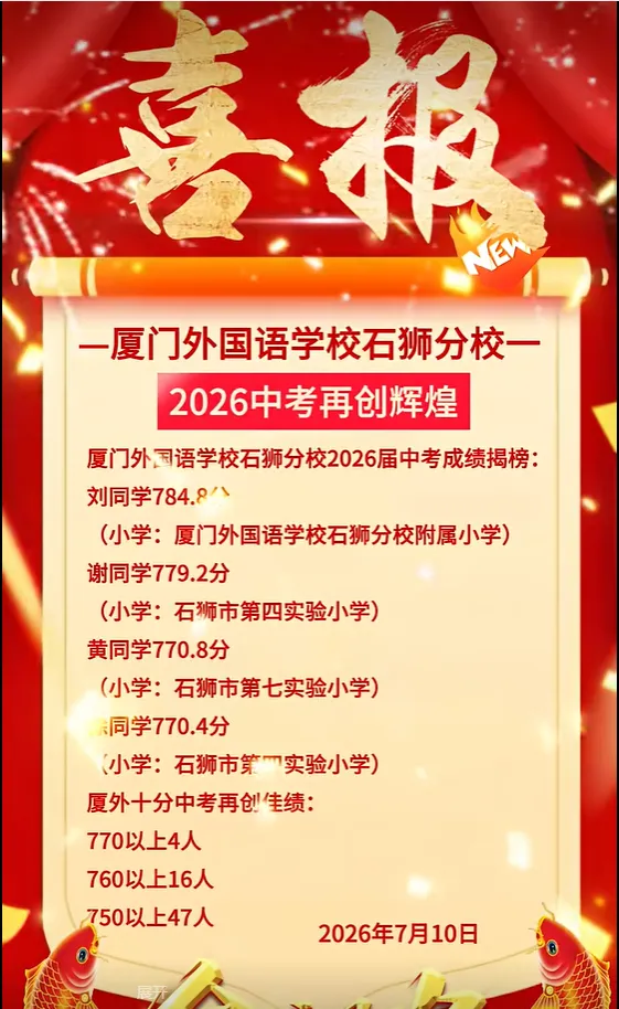 【最终版】大泉州2026年中考成绩盘点、各校喜报汇总!涉及各县(市区)……-第156张图片-四季读书网 【最终版】大泉州2026年中考成绩盘点、各校喜报汇总!涉及各县(市区)……-第156张图片-四季读书网