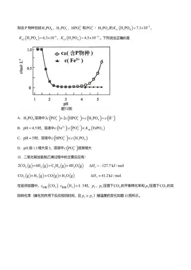 2026年江苏高考化学真题抢先版(文末附链接)-第5张图片-四季读书网 2026年江苏高考化学真题抢先版(文末附链接)-第5张图片-四季读书网
