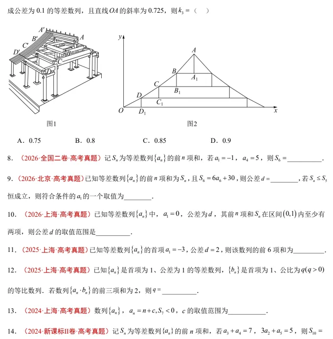(2024-2026)3年高考数学真题分类汇编(全国通用)(高考数学)-第7张图片-四季读书网
