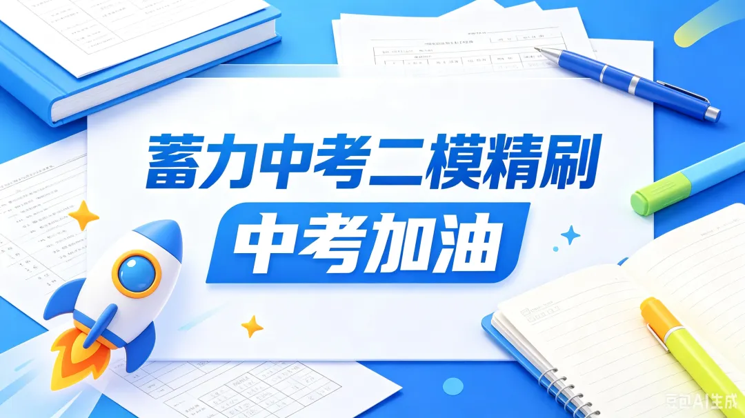 蓄力中考打卡 I 最新二模精刷,独家新题型补充-第1张图片-四季读书网