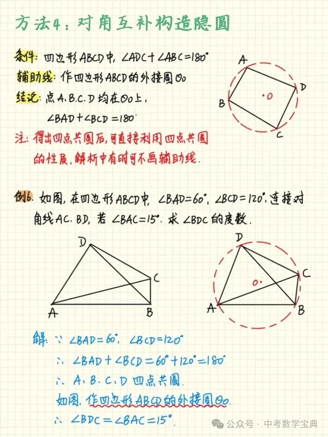 中考数学:隐形圆(辅助圆)的辅助线添加技巧-第8张图片-四季读书网
