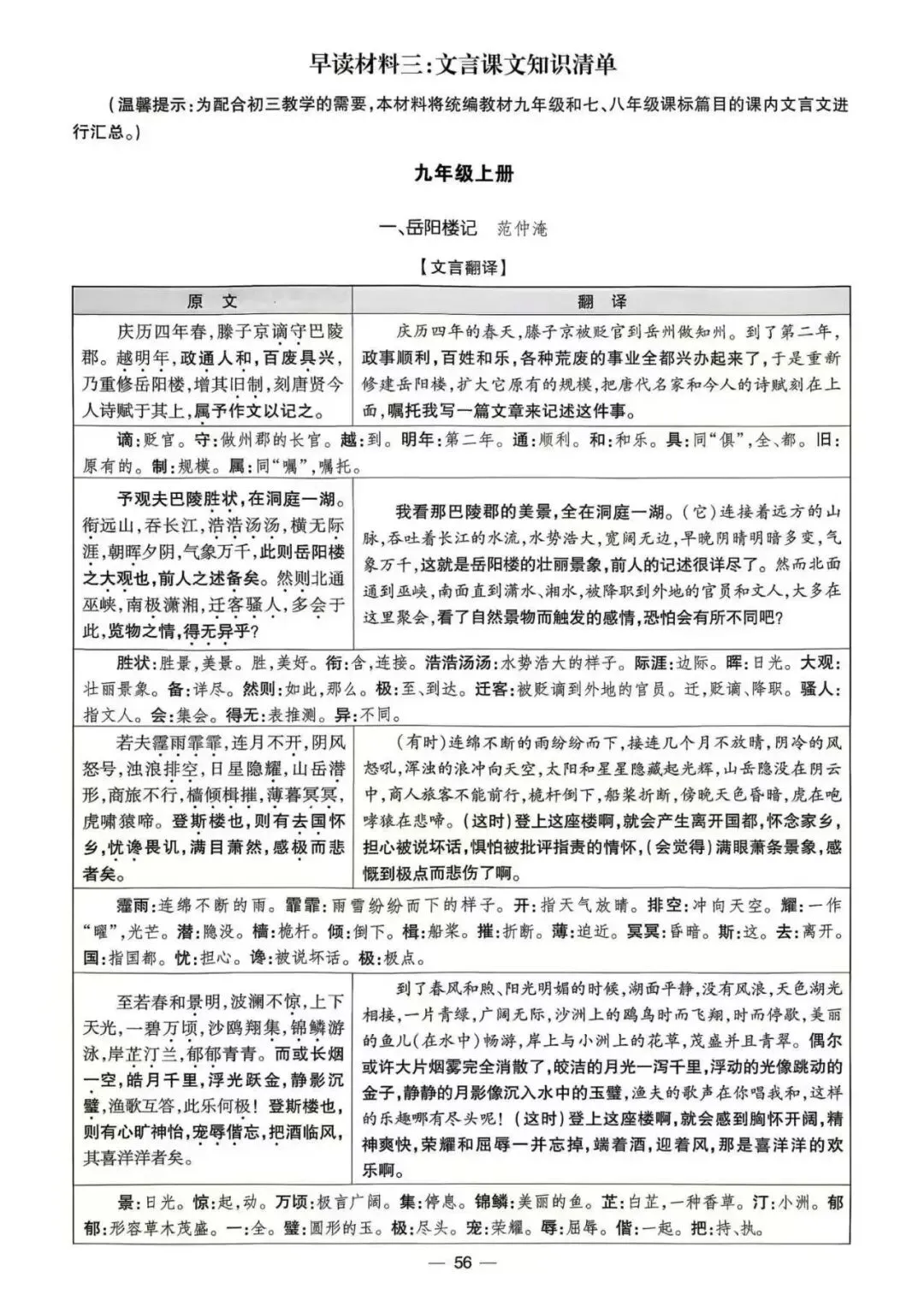 最新版!七到九年级早读材料!!!语文中考必备!-第7张图片-四季读书网