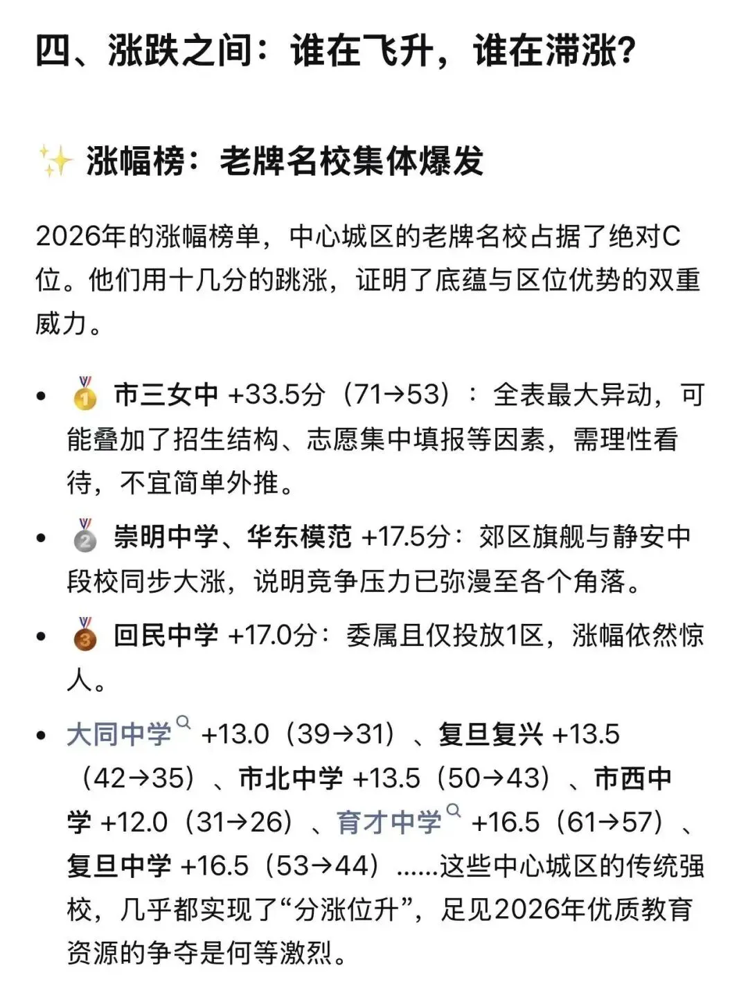2026/2025上海中考平行志愿分数线对照:76校涨跌一览-第10张图片-四季读书网 2026/2025上海中考平行志愿分数线对照:76校涨跌一览-第10张图片-四季读书网