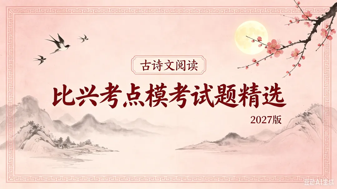古诗文阅读 比兴考点模考试题精选(2027版)-第2张图片-四季读书网 古诗文阅读 比兴考点模考试题精选(2027版)-第2张图片-四季读书网