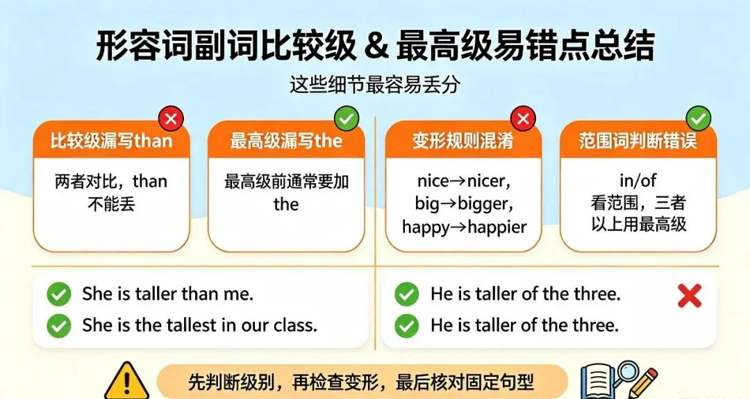 中考英语重难点:形容词副词比较级最高级!-第5张图片-四季读书网