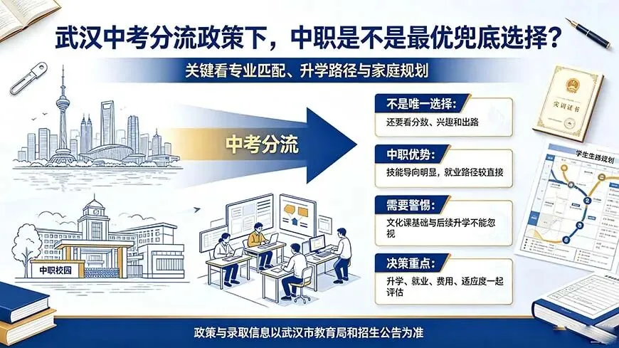 武汉中考分流政策下,中职是不是最优兜底选择?-第1张图片-四季读书网 武汉中考分流政策下,中职是不是最优兜底选择?-第1张图片-四季读书网