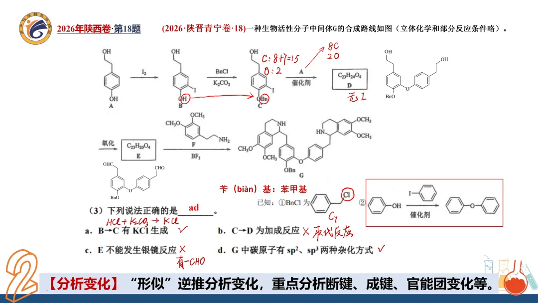 系列微课:高考化学真题详解——2026年陕西卷第18题(有机综合大题)-第13张图片-四季读书网 系列微课:高考化学真题详解——2026年陕西卷第18题(有机综合大题)-第13张图片-四季读书网