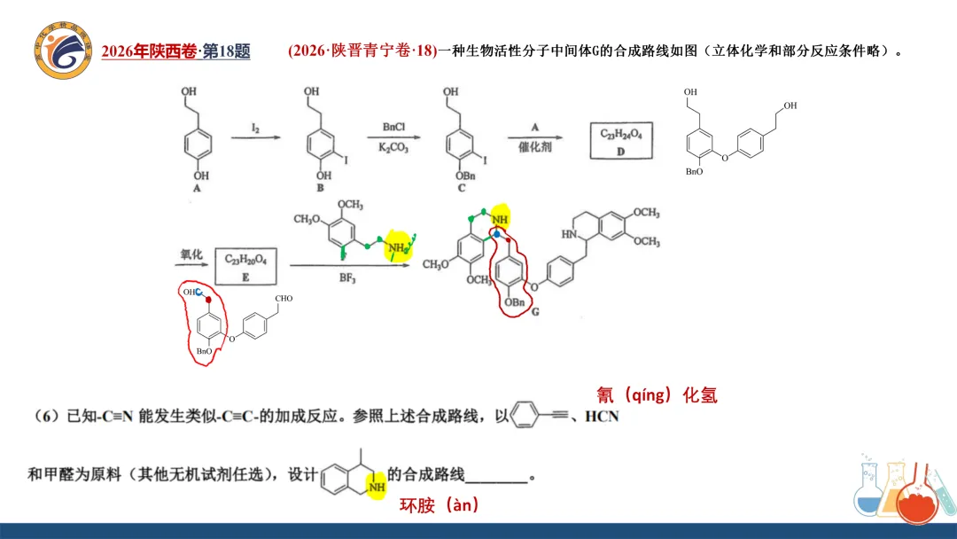 系列微课:高考化学真题详解——2026年陕西卷第18题(有机综合大题)-第18张图片-四季读书网 系列微课:高考化学真题详解——2026年陕西卷第18题(有机综合大题)-第18张图片-四季读书网
